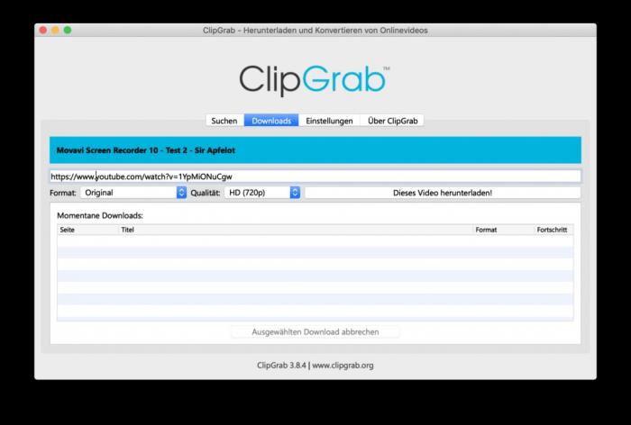 5. CLIPGRAB-Il convertitore da YouTube all-in-one MP4