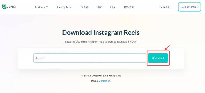 4 단계 : Instagram Reel을 다운로드하십시오