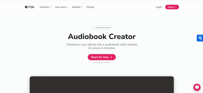 Fliki audioboek maker