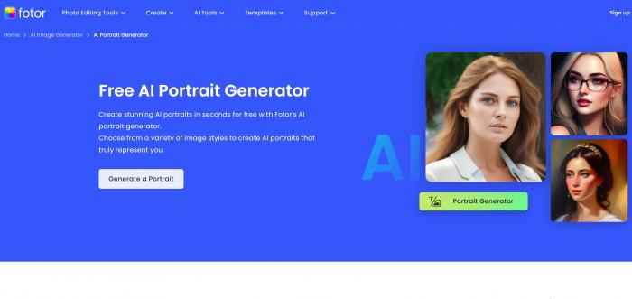 FOTOR AI Portretgenerator