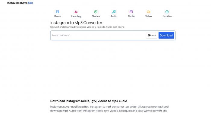 Instavideosave.net Instagram Audio downloader