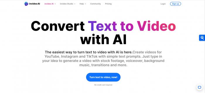 Invideo Text Text to Video Tool
