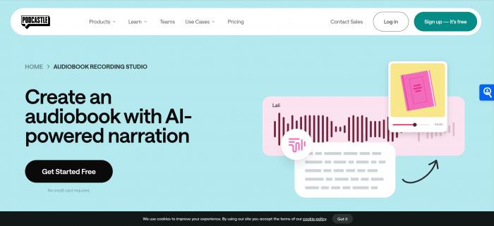 Podcastle.ai audiobook maker app