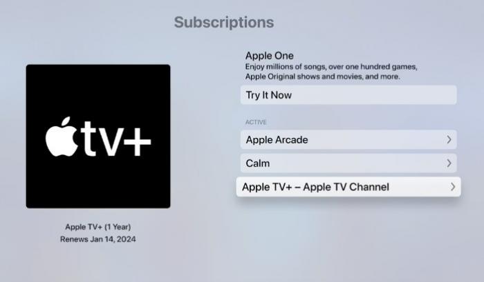 как отменить подписку на Apple TV