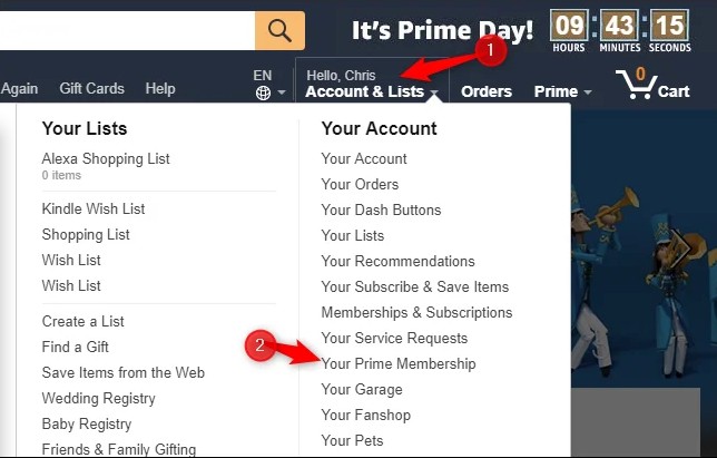 Step 1 to Cancel Amazon Subscribe: Login to your Amazon account-1