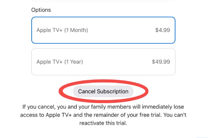 كيفية إلغاء Apple TV Plus الاشتراك 1