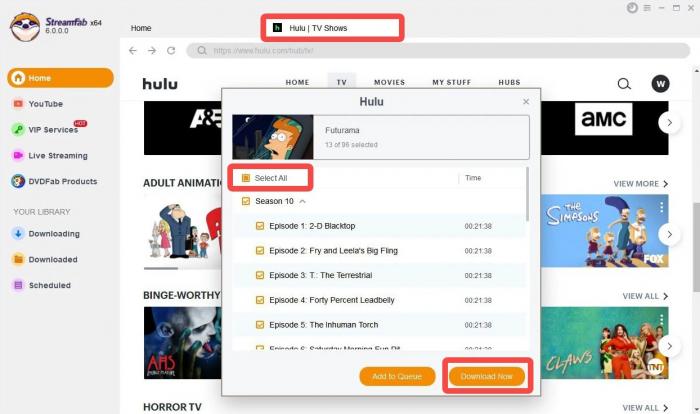 YouTube에서 Device-1로 영화를 다운로드하는 단계